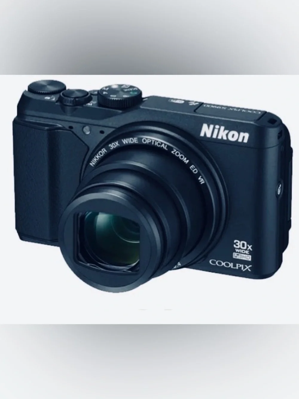 Nikon COOLPIX S9900 Digital Camera Bundle - Black 97% New SD Card 128GB And Box
